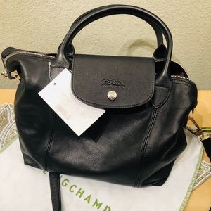 Authentic Longchamp Le Pliage Leather crossbody